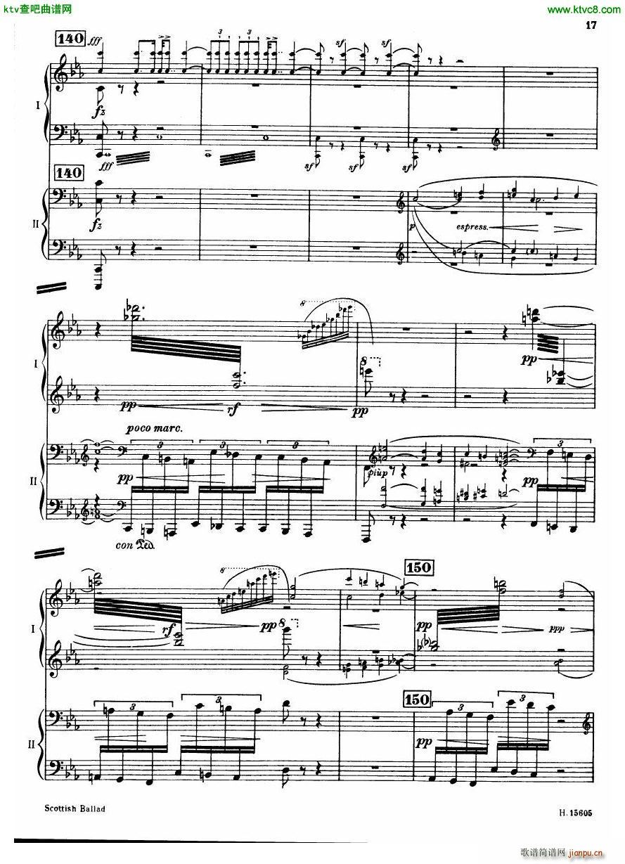 Britten Scottish Ballad op 26 arr for 2 pianos(����V)18