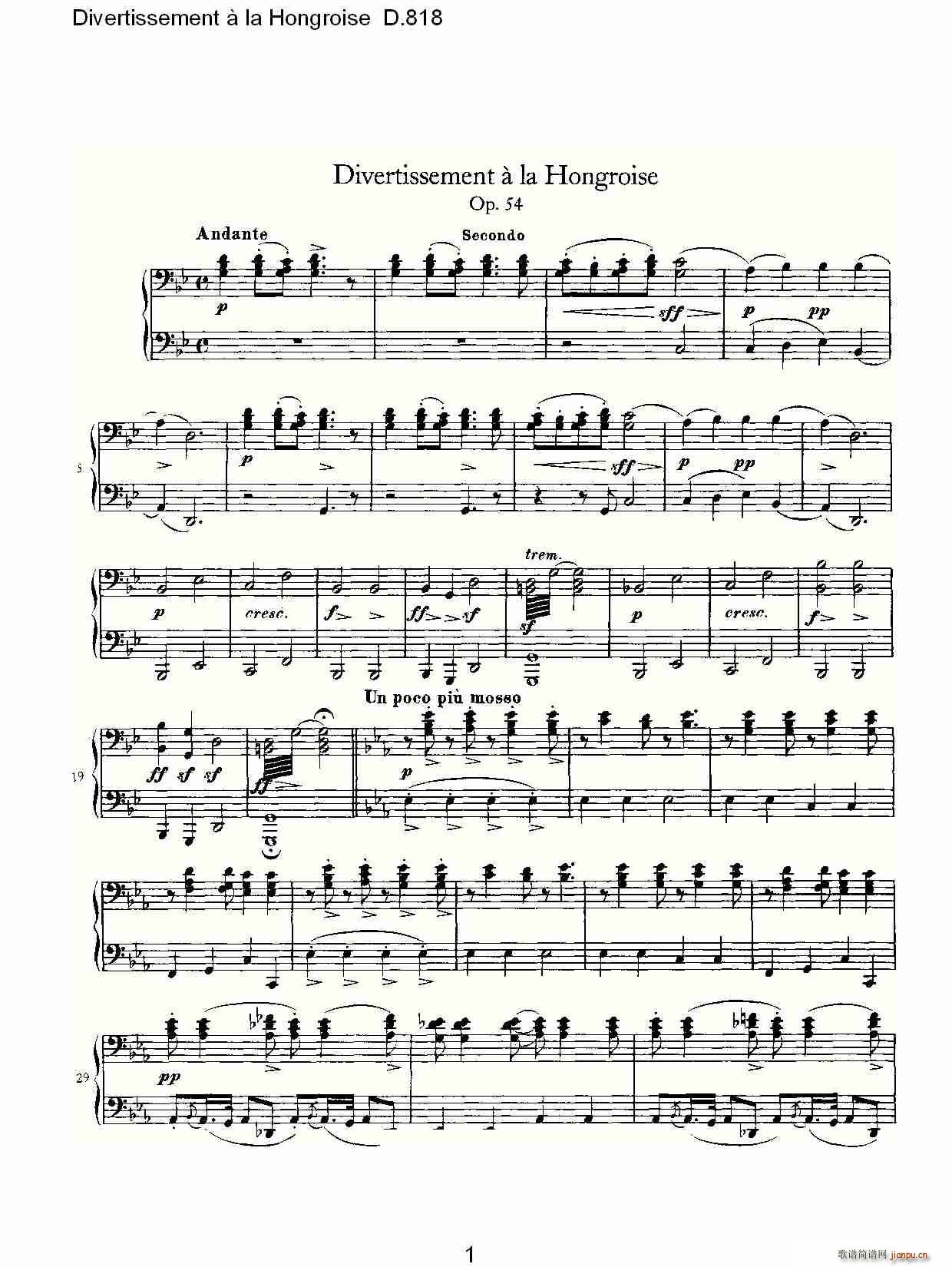 Divertissement �� la Hongroise D.818(ʮ�ּ�����)1