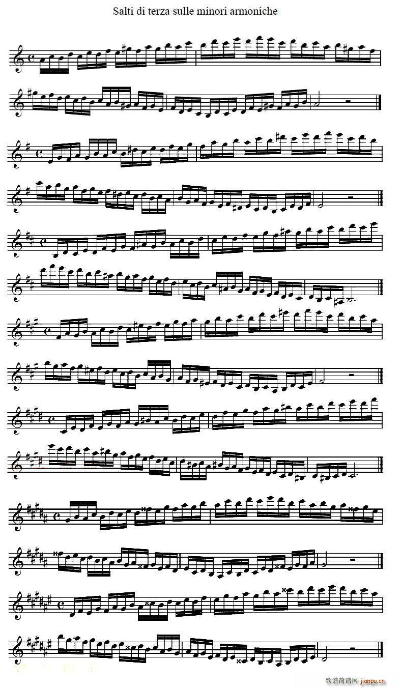 Salti di terza sulle minori armooniche(ʮ�ּ�����)1