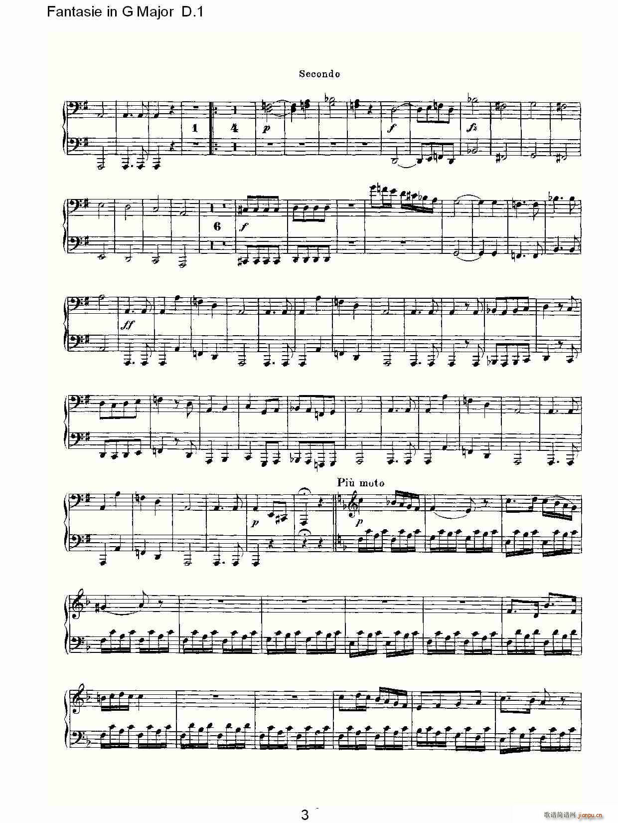 Fantasie in G Major D.1(ʮ�ּ�����)3