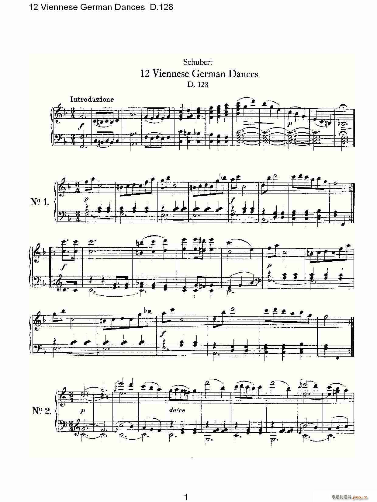 12 Viennese German Dances D.128(ʮ�ּ�����)1