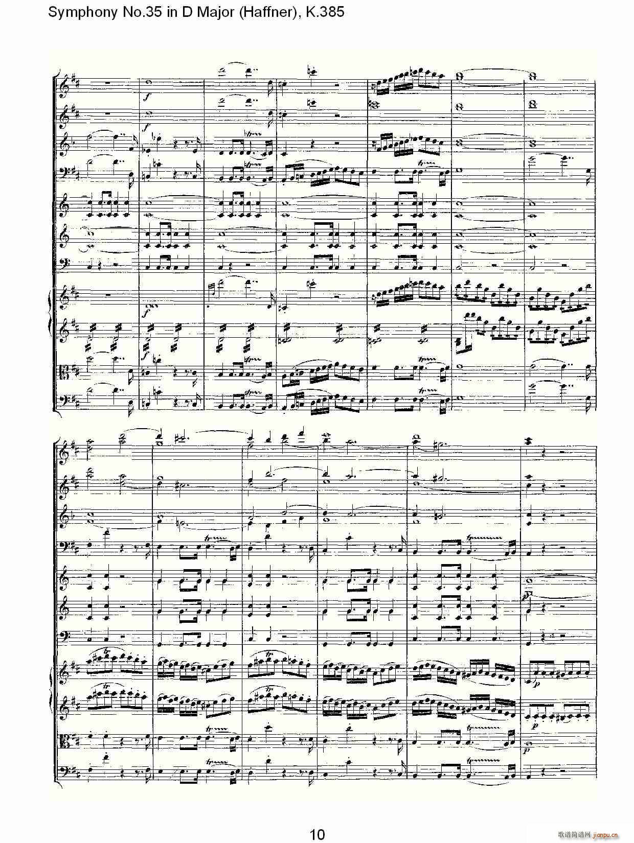 Symphony No.35 in D Major, K.385(ʮ�ּ�����)10