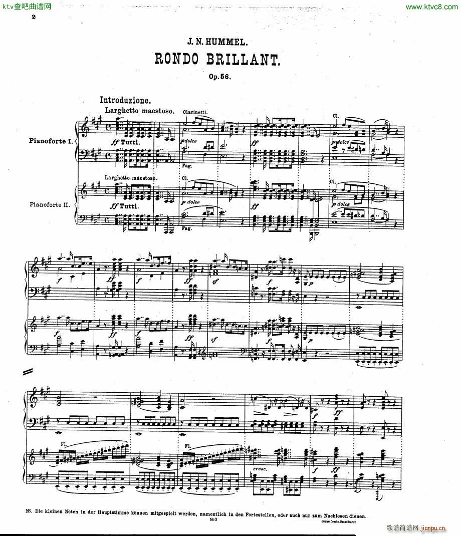 Hummel op 56 Rondo brillant pno orch(����V)1