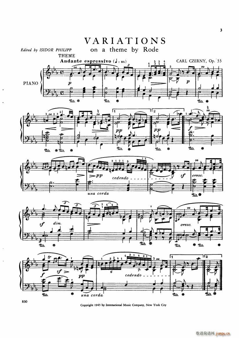 Czerny op 33 Rode Variationen(����V)1