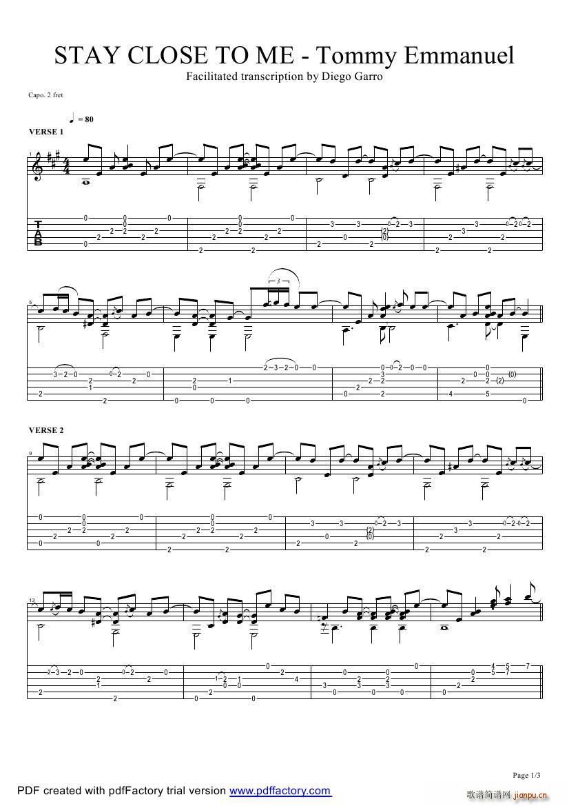 tommy emmanuel stay close to me version ָ������(�����V)1