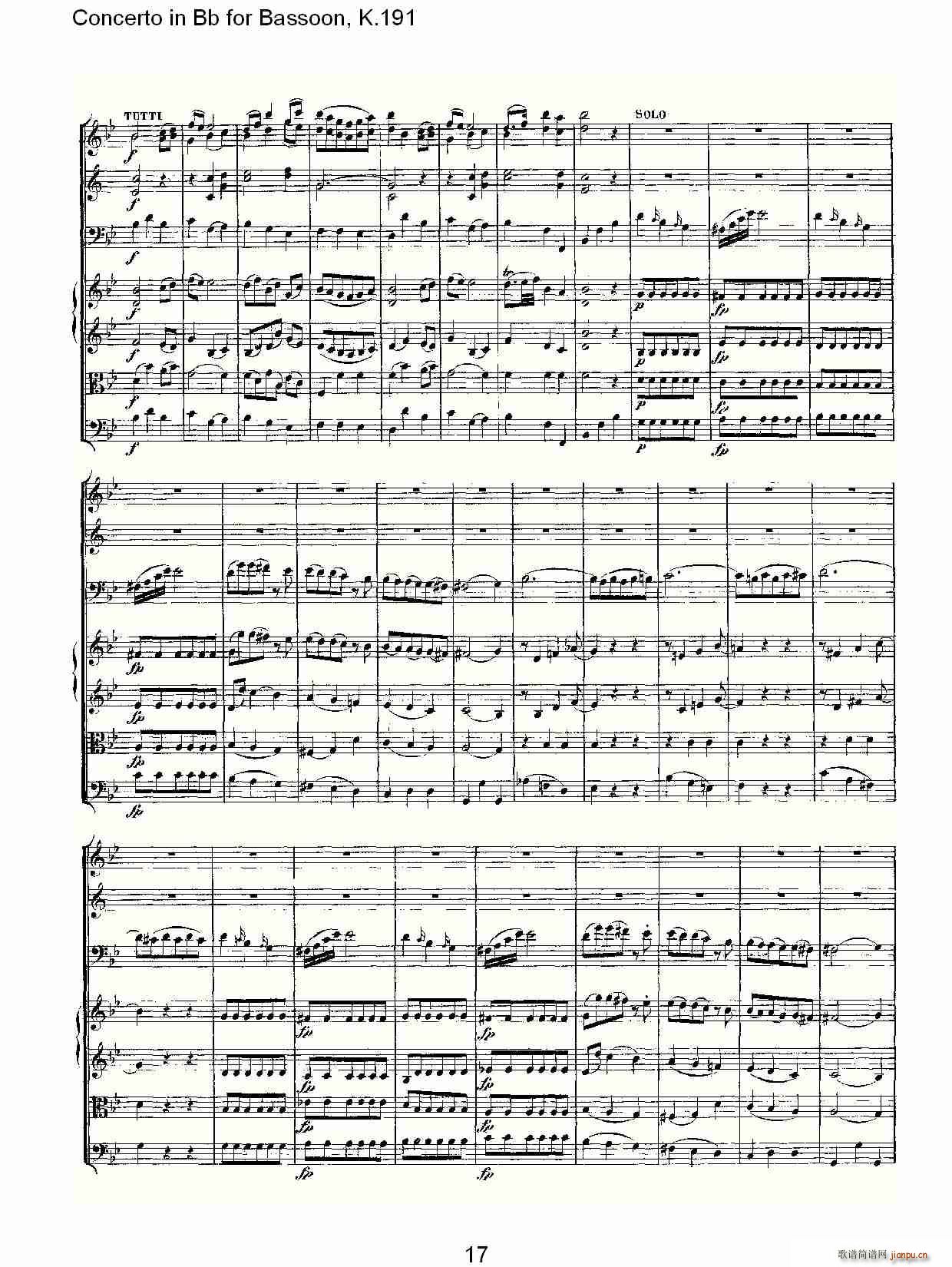 Concerto in Bb for Bassoon, K.191(ʮ�ּ�����)18