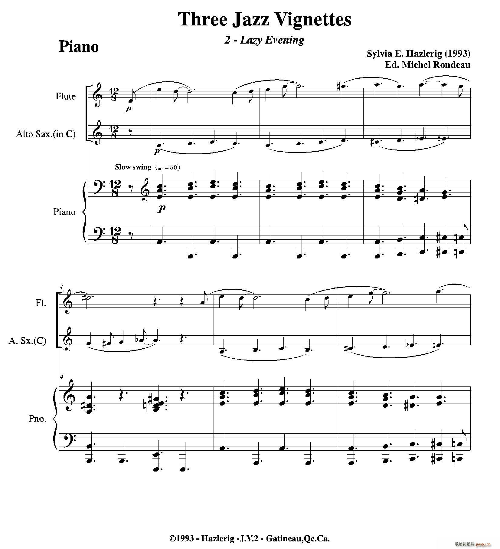 Three jazz vignettes �ڶ���(l�� )�� ���������(����V)1