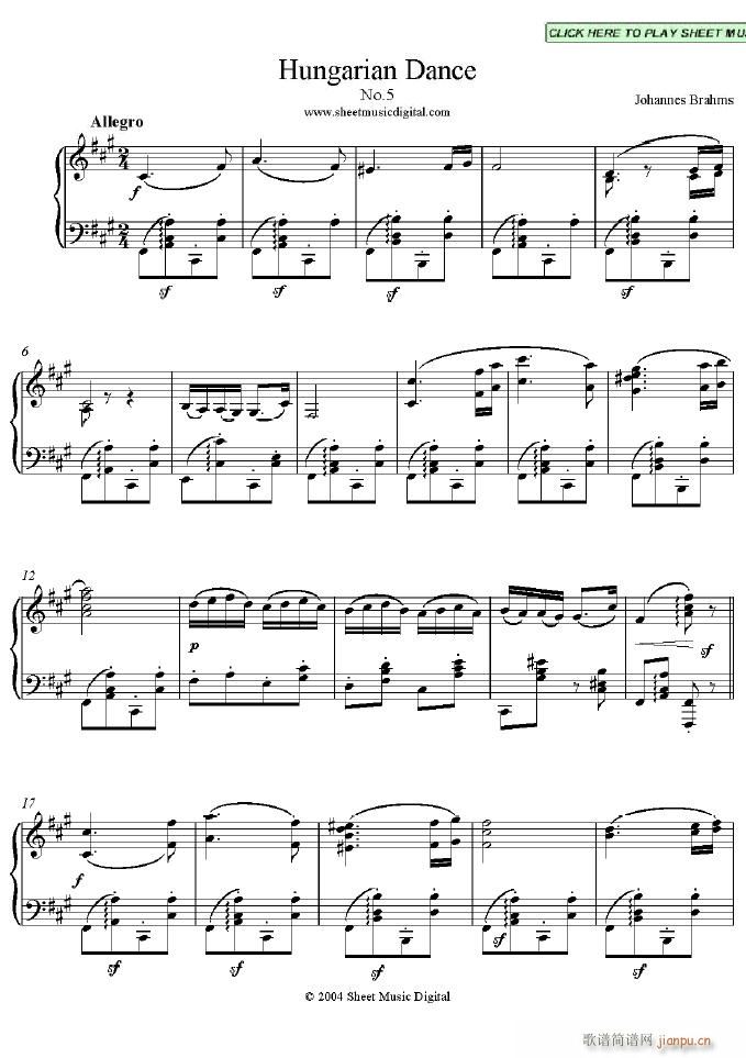 Hungarian Dance no.5(����V)1