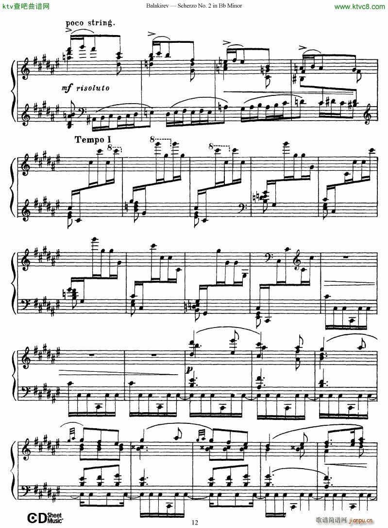 Balakirev Scherzo No 2 Bb Minor(����V)12