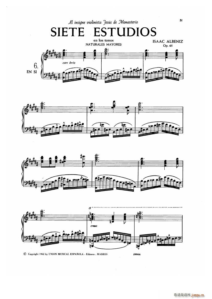 Albeniz op 65 Etudes no 1 7(����V)20