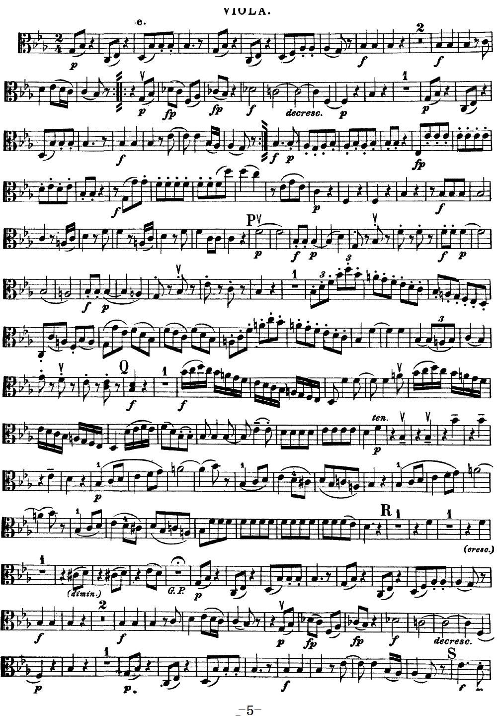 Mozart Quartet No 16 in Eb Major K 428 Viola(ʮ�ּ�����)5