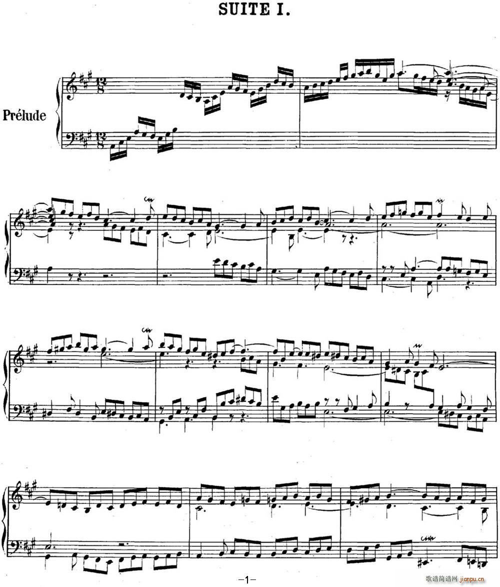Ӣ���M��No 1 �ͺ� A���{ 1st Suite BWV 806(����V)1