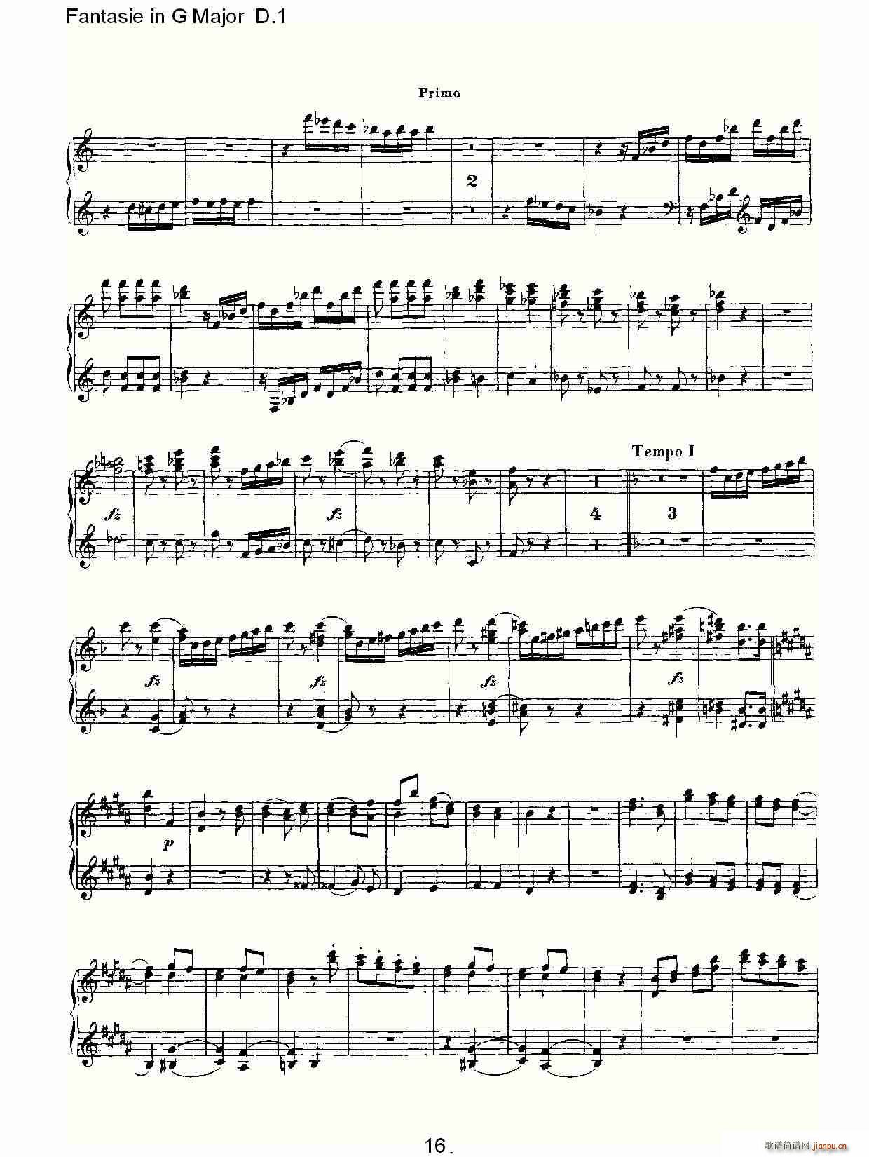 Fantasie in G Major D.1(ʮ�ּ�����)16