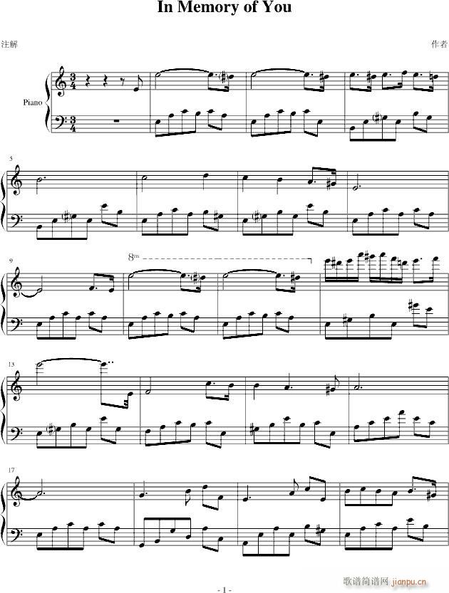 In Memory of You(����V)1