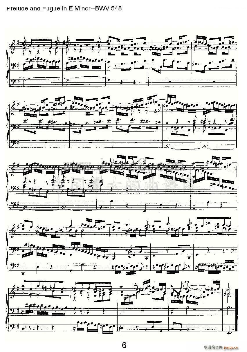 Prelude and Fugue in E Minor BWV 548 ���L(f��ng)���V(ʮ�ּ�����)6