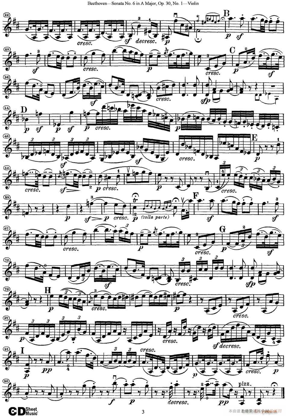 Violin Sonata No 6 in A Major Op 30 No 1(С�����V)3