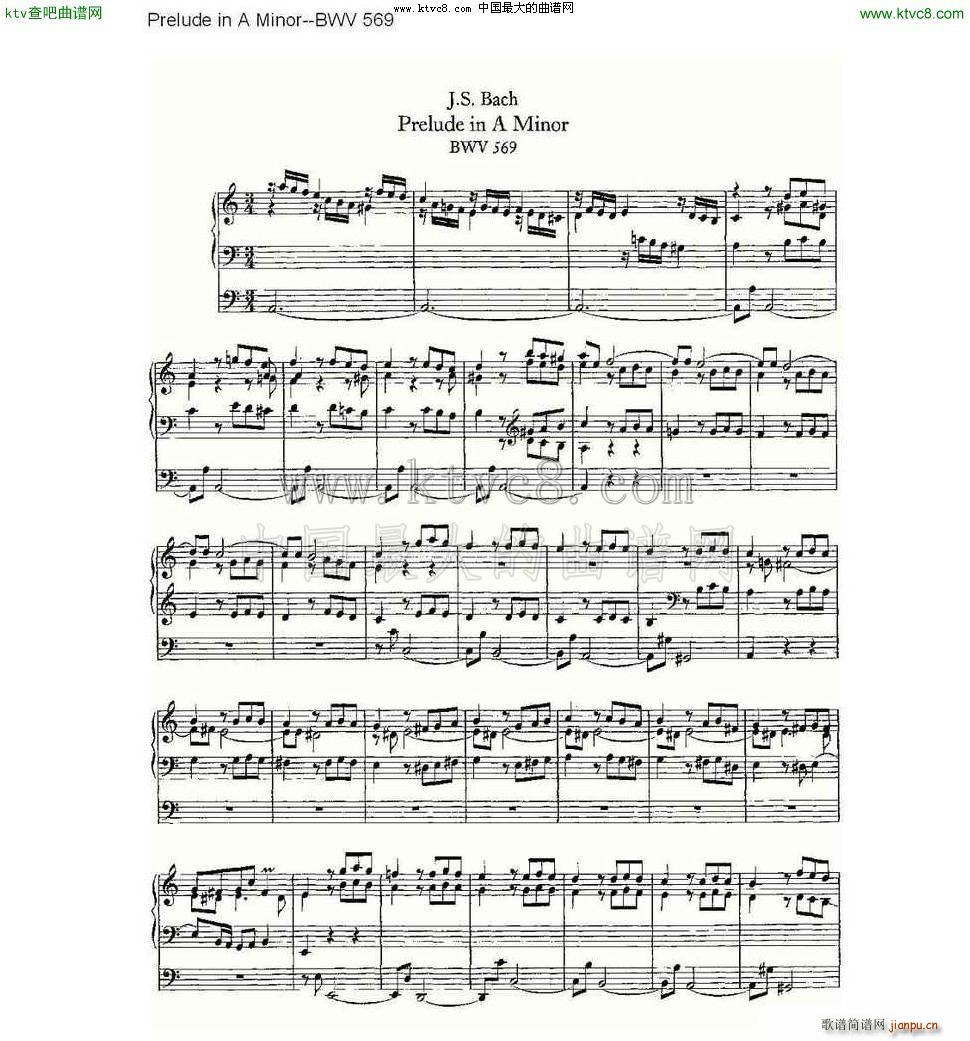 Fantasia in G Major BWV 572 ���L(f��ng)���V(ʮ�ּ�����)1