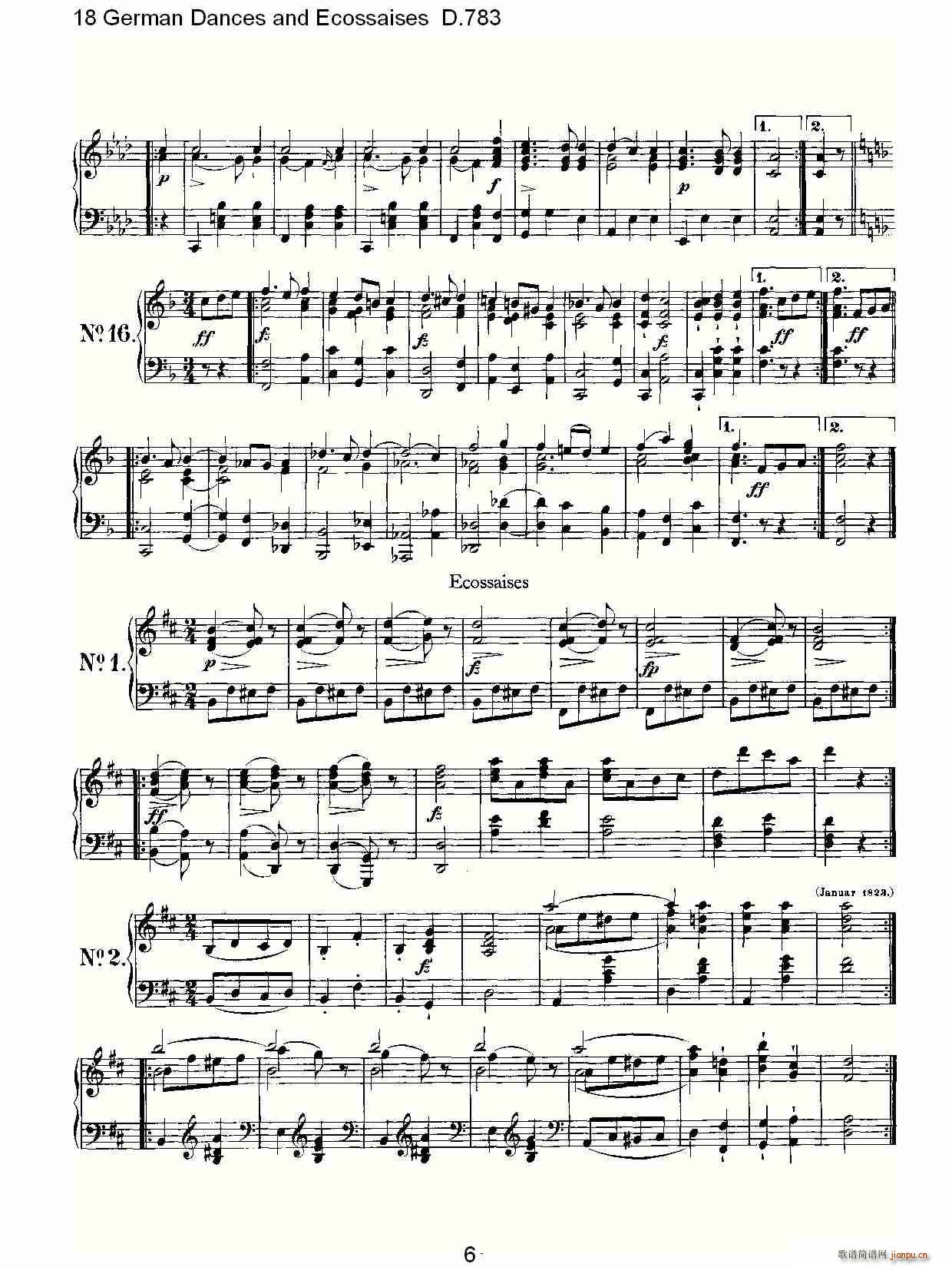 18 German Dances and Ecossaises D.783(ʮ�ּ�����)6