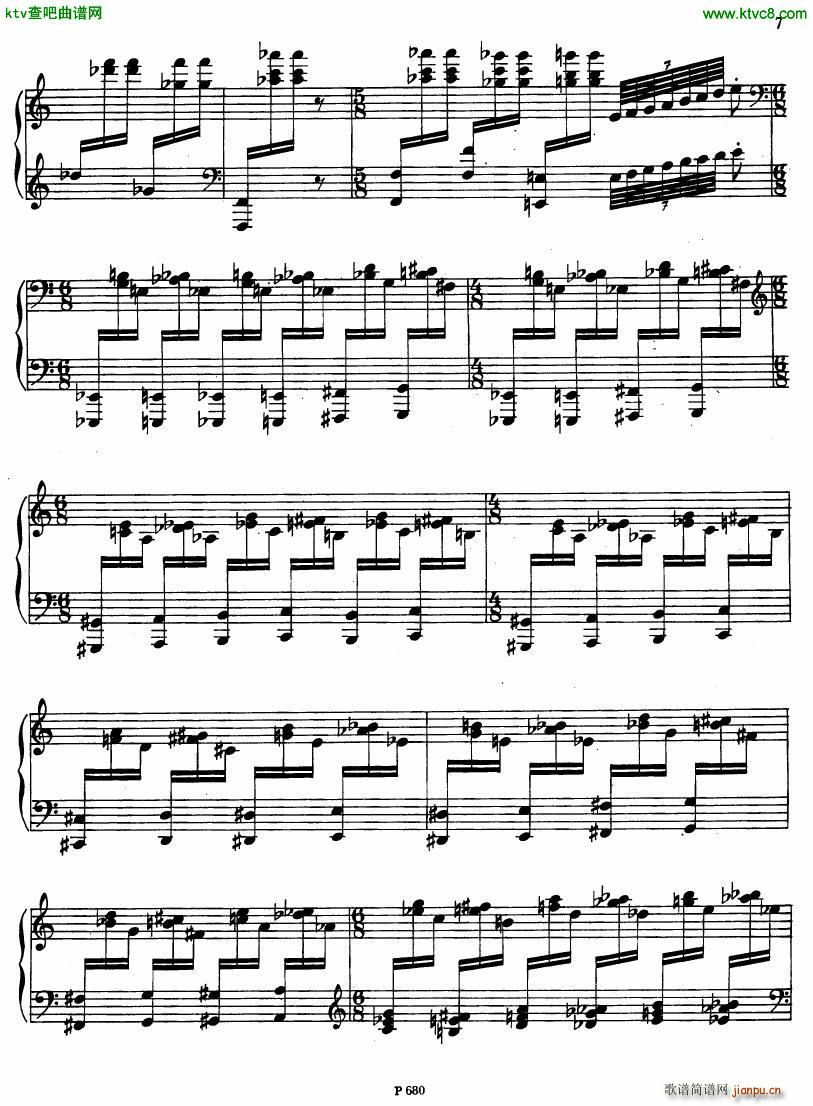 Fiser piano sonata no 3(����V)10