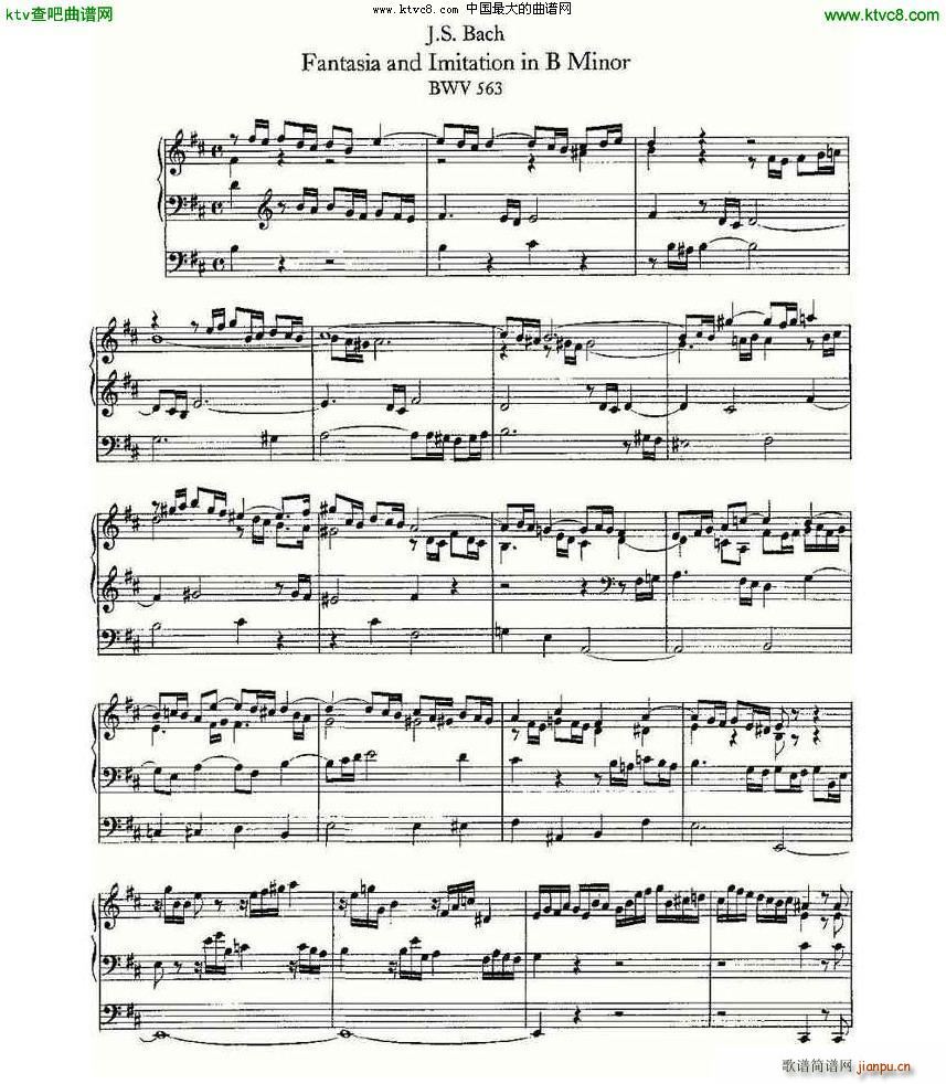 Fantasia and Imitation in B Minor BWV 563 ���L(f��ng)���V(ʮ�ּ�����)1