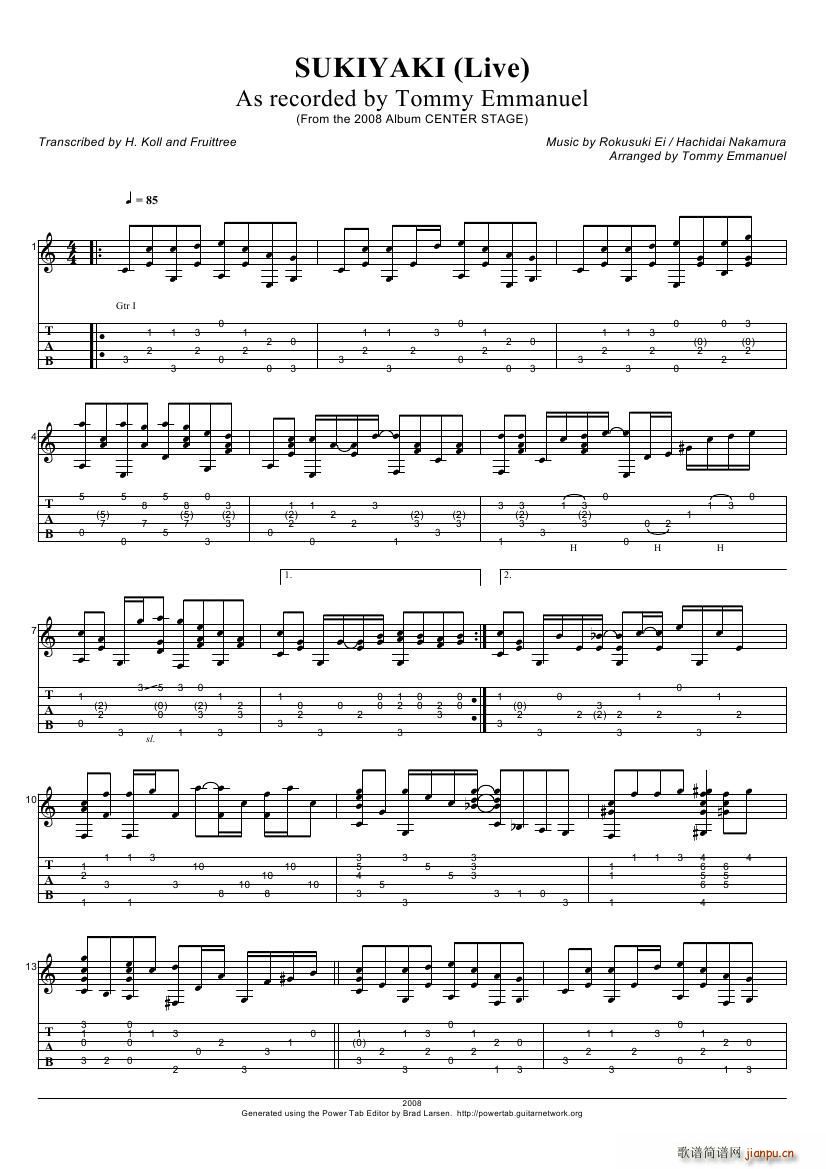 tommy emmanuel sukiyaki ָ������(�����V)1