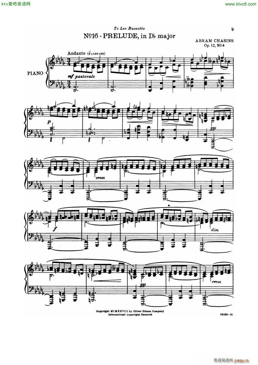 Chasins 12 6 Preludes Book3(����V)17