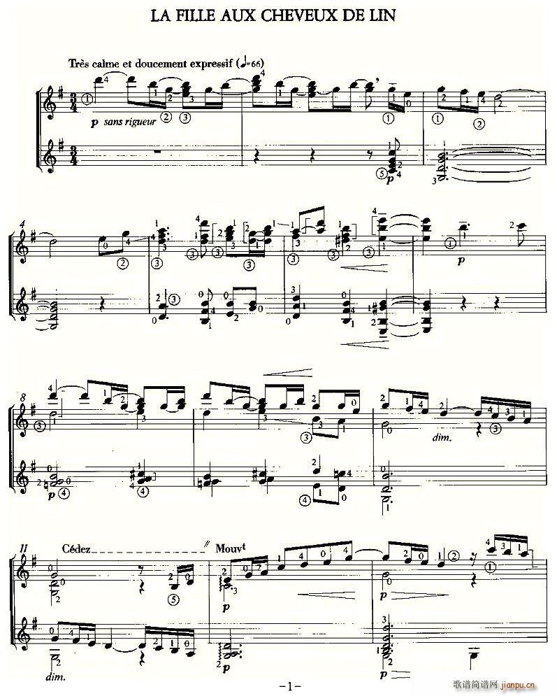 LA FILLE AUX CHEVEUX DE LIN(�����V)1