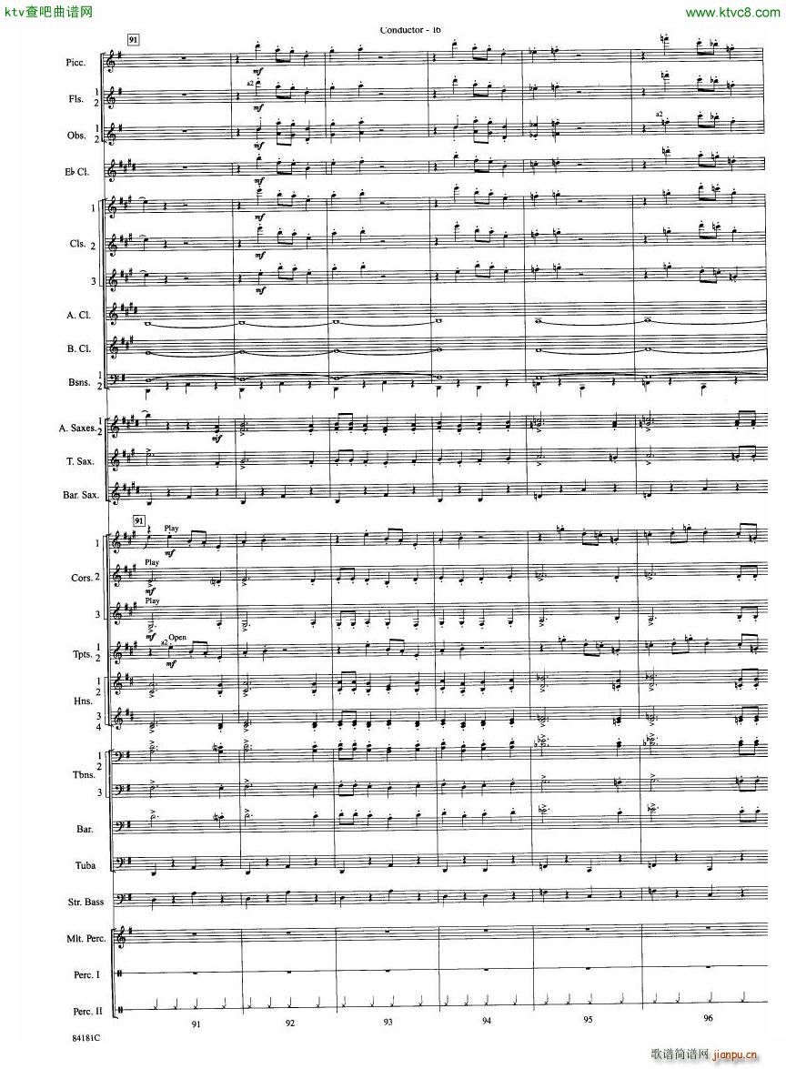Anderson Sleigh Ride full score(����V)17