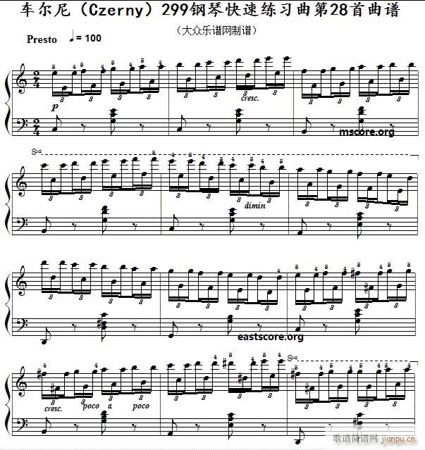 ܇(ch��)���� ��ٿ��پ����� Czerny 299 ��28�� ��������ʾ(����V)1