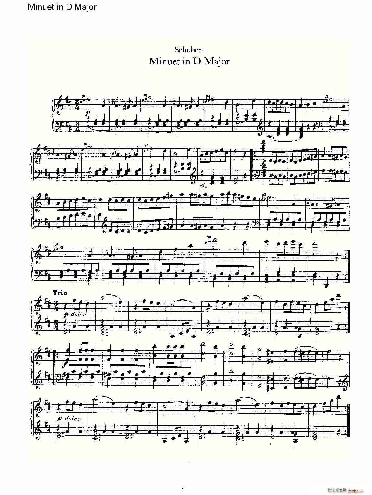 Minuet in D Major(ʮ�ּ�����)1