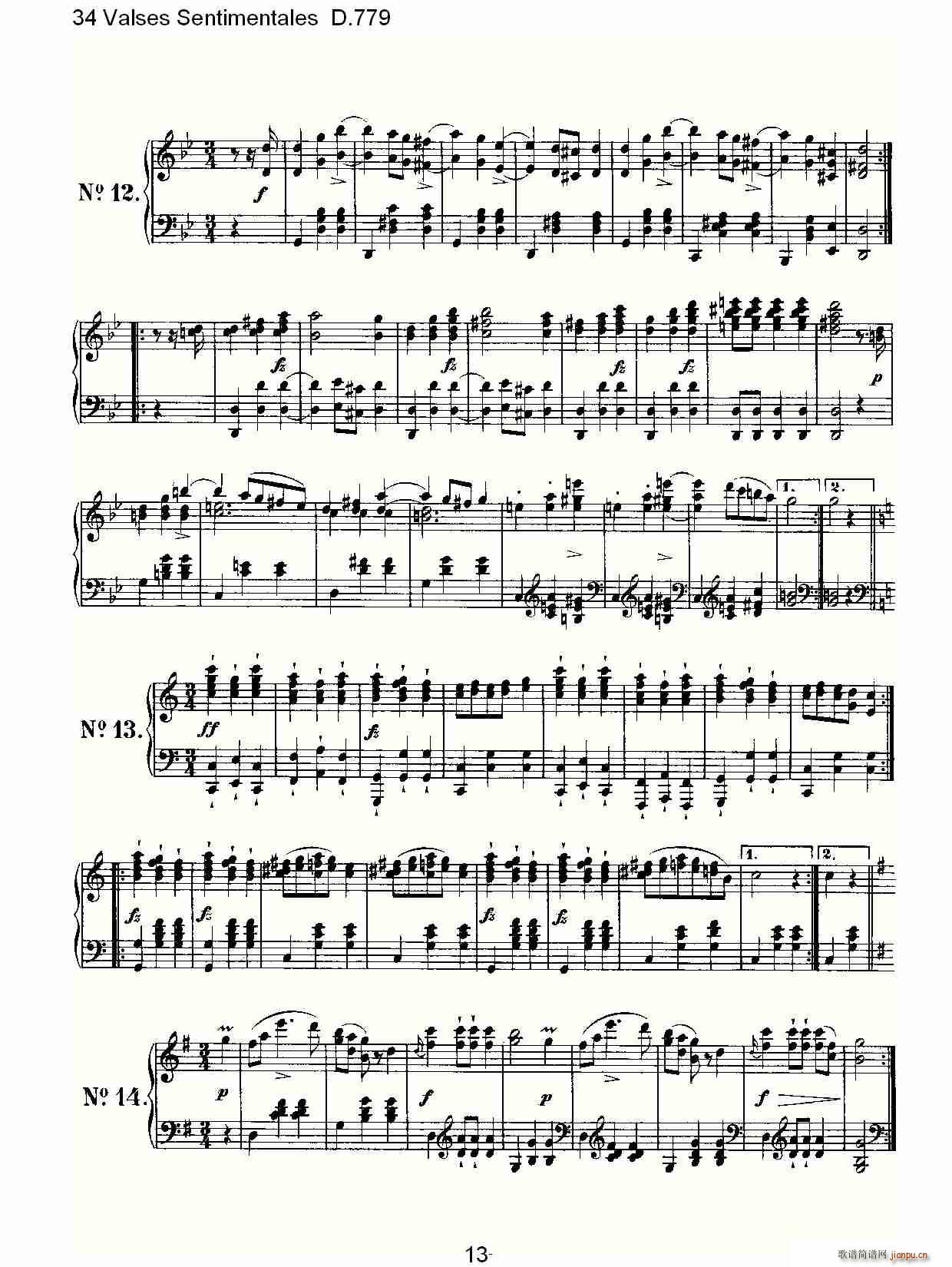 34 Valses Sentimentales D.779(ʮ�ּ�����)13