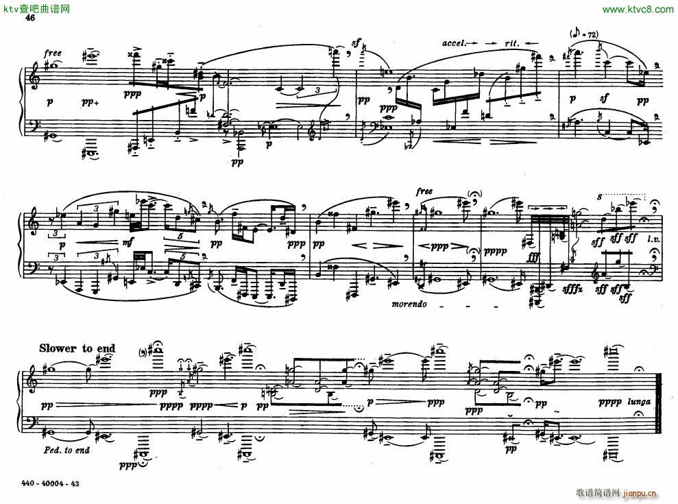 Bolcom 12 etudes for piano(����V)46