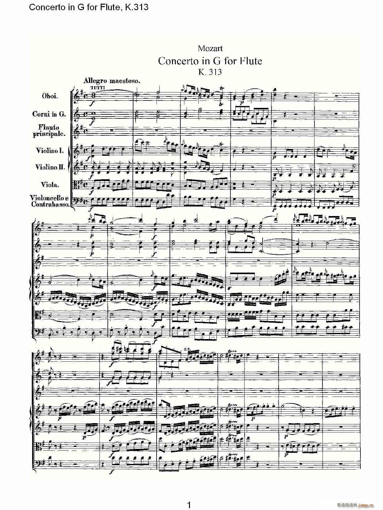 Concerto in G for Flute, K.313(�Ѻ��V)1