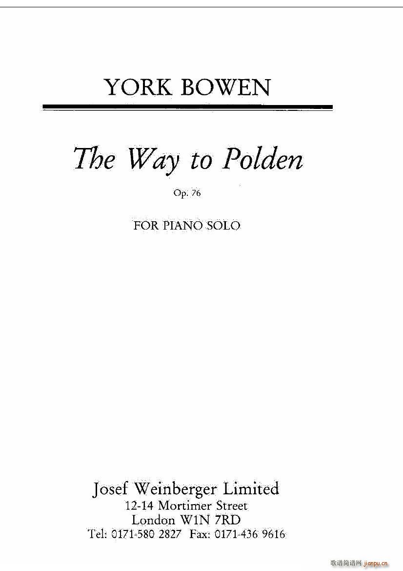 Bowen Op 76 The Way to Polden(����V)1