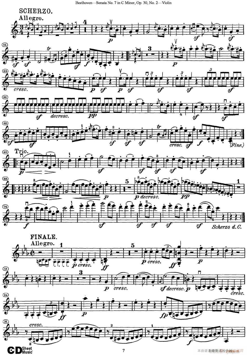 Violin Sonata No 7 in C Minor Op 30 No 2(С�����V)7