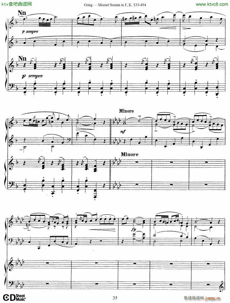 Grieg Sonata K 533 Mozart 2nd Piano Grieg(����V)35