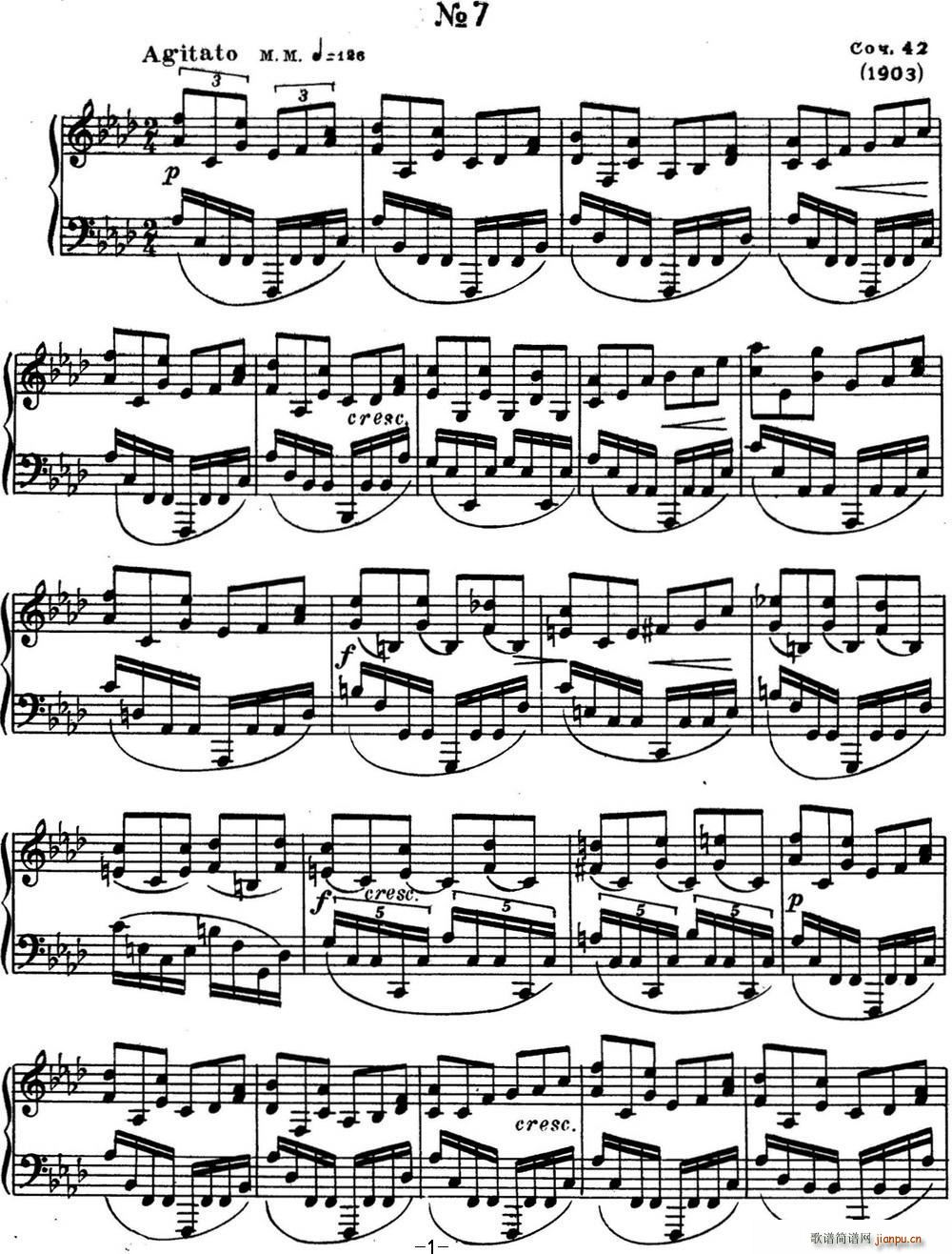 ˹����e ��پ����� Op 42 No 7 Alexander Scriabin Etudes(����V)1