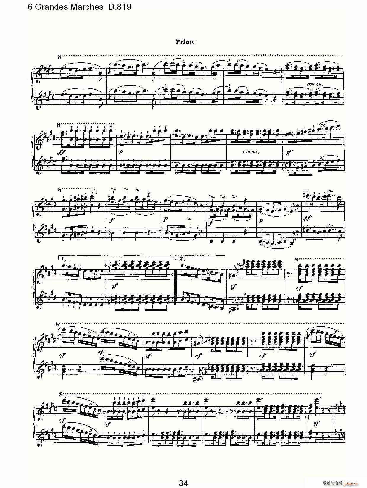 6 Grandes Marches D.819(ʮ�ּ�����)34