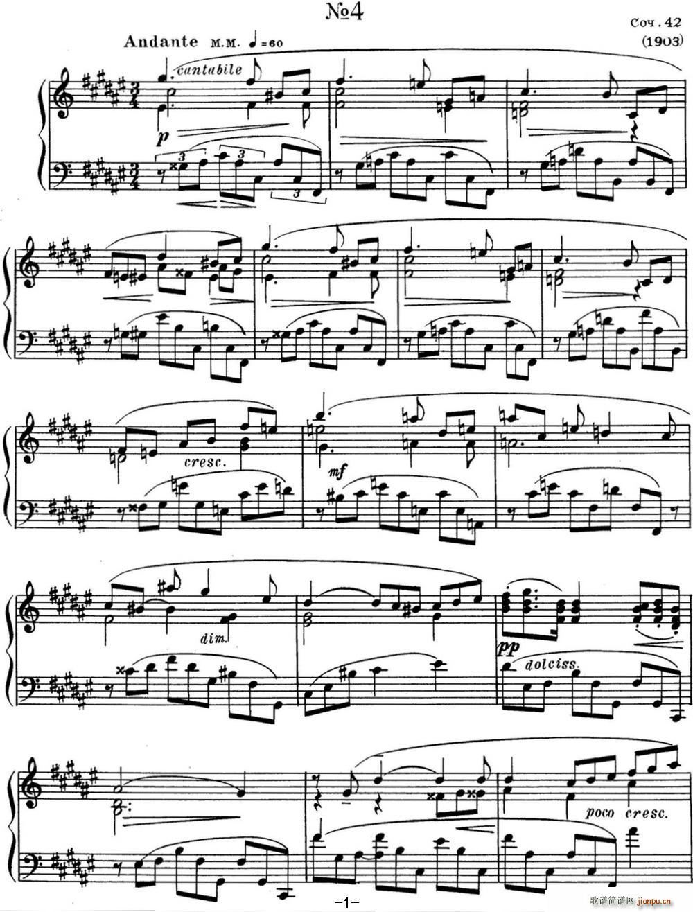 ˹����e ��پ����� Op 42 No 4 Alexander Scriabin Etudes(����V)1