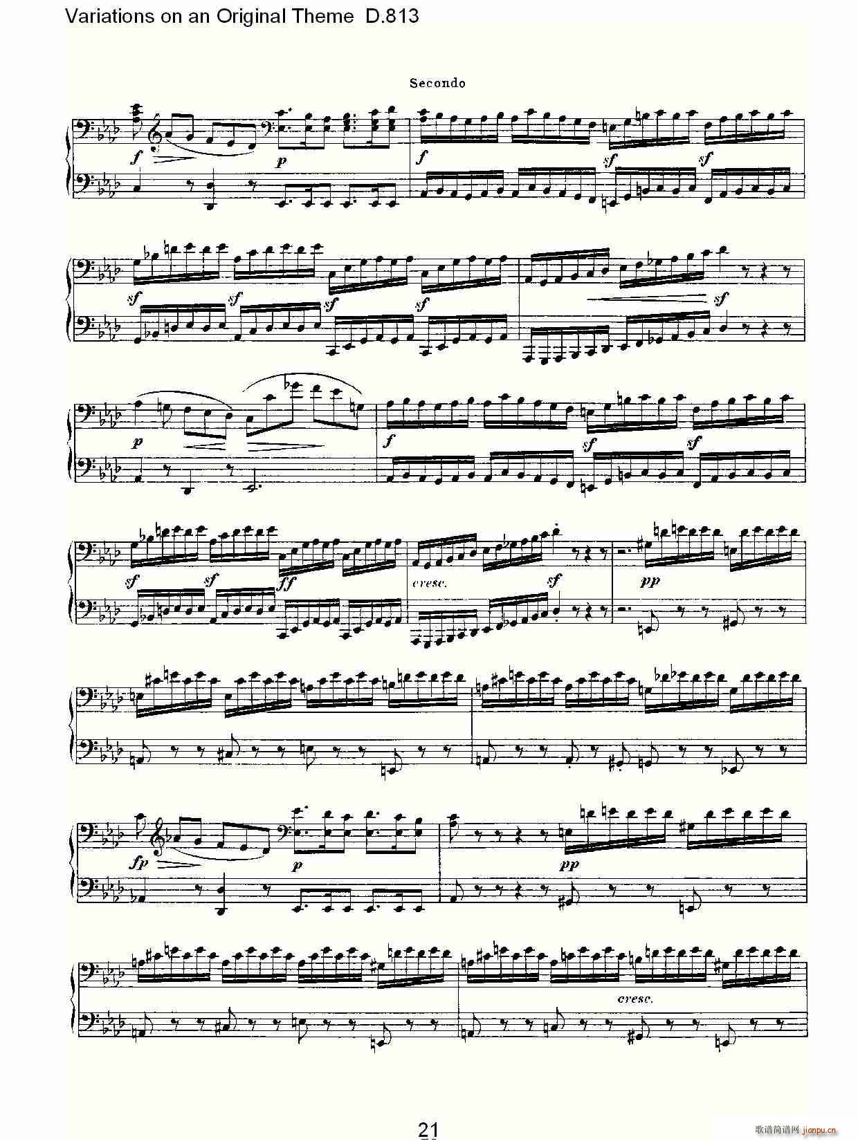 Variations on an Original Theme D.813(ʮ�ּ�����)21