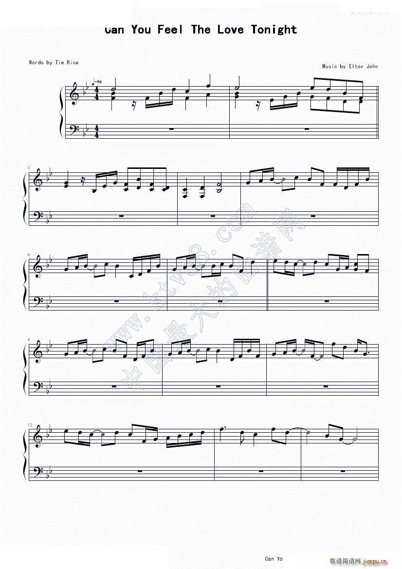 Can You Feel The Love Tonignt �{�������}��(����V)1