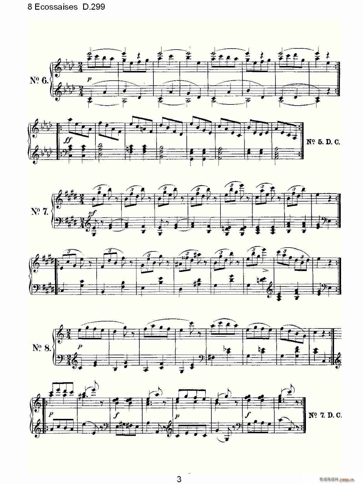 8 Ecossaises D.299(ʮ�ּ�����)3