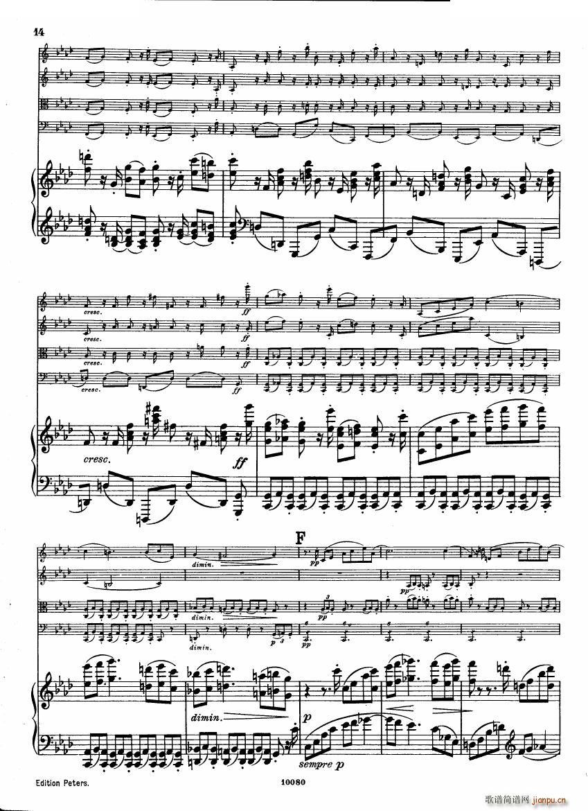 Brahms op 34 Piano Quintet f minor score һ(����V)12