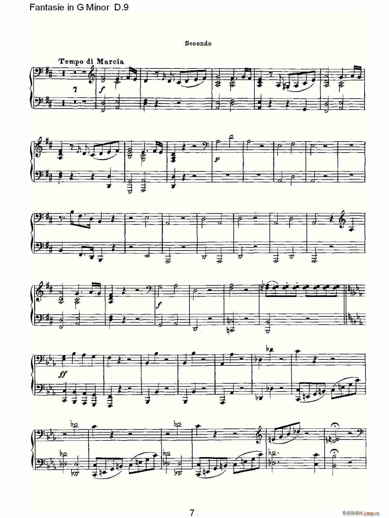 Fantasie in G Minor D.9(ʮ�ּ�����)7