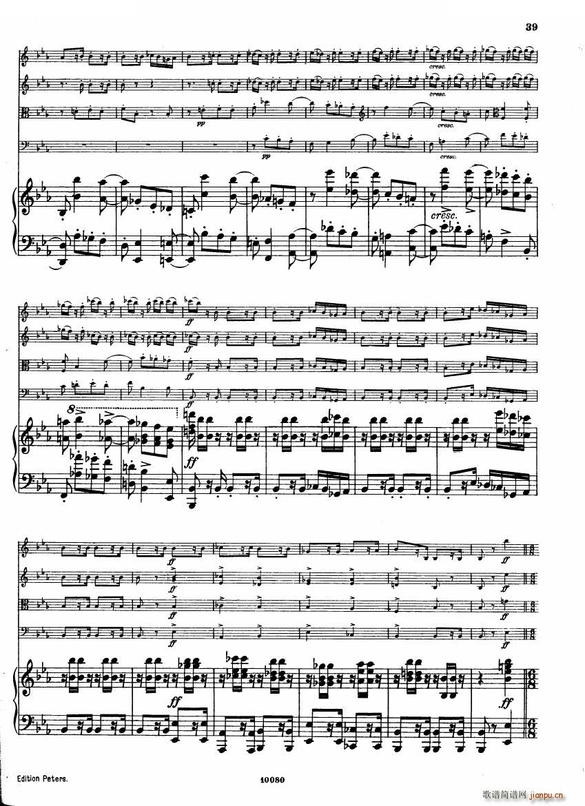 Brahms op 34 Piano Quintet f minor score һ(����V)38