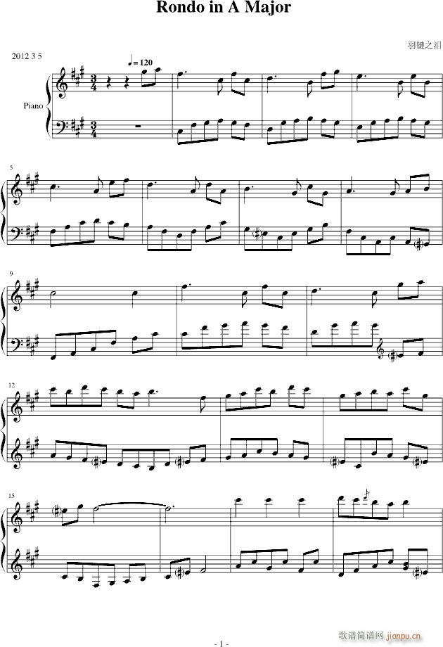 Rondo in A Major(����V)1