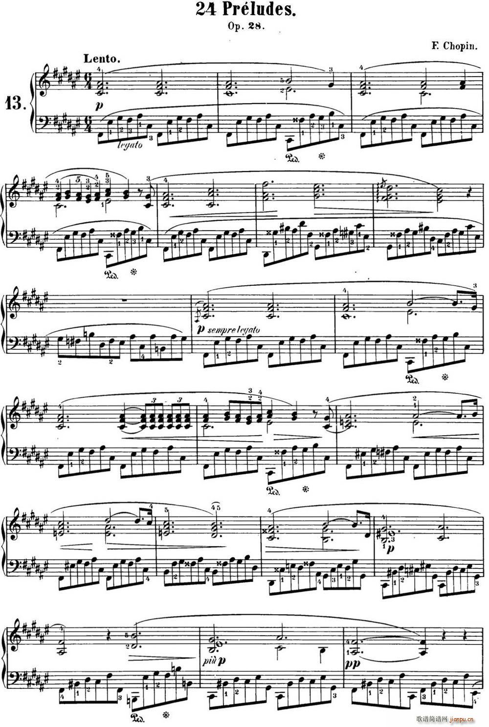 Ф�� 24�����ǰ���� Op 28 No 13 ��F���{(����V)1