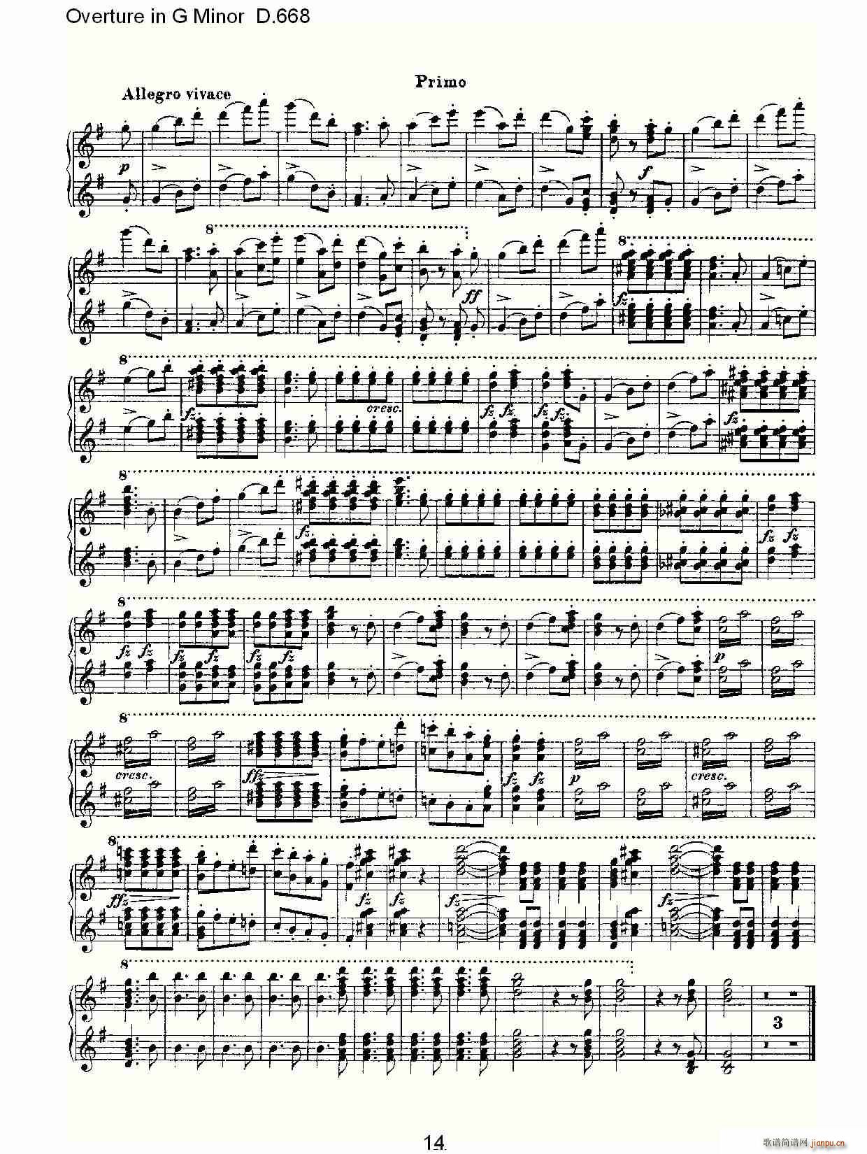 Overture in G Minor D.668(ʮ�ּ�����)14