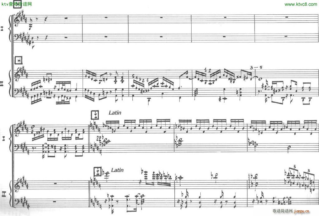 Bolling Sonata for Two Pianist no 2 Part1 1(����V)9