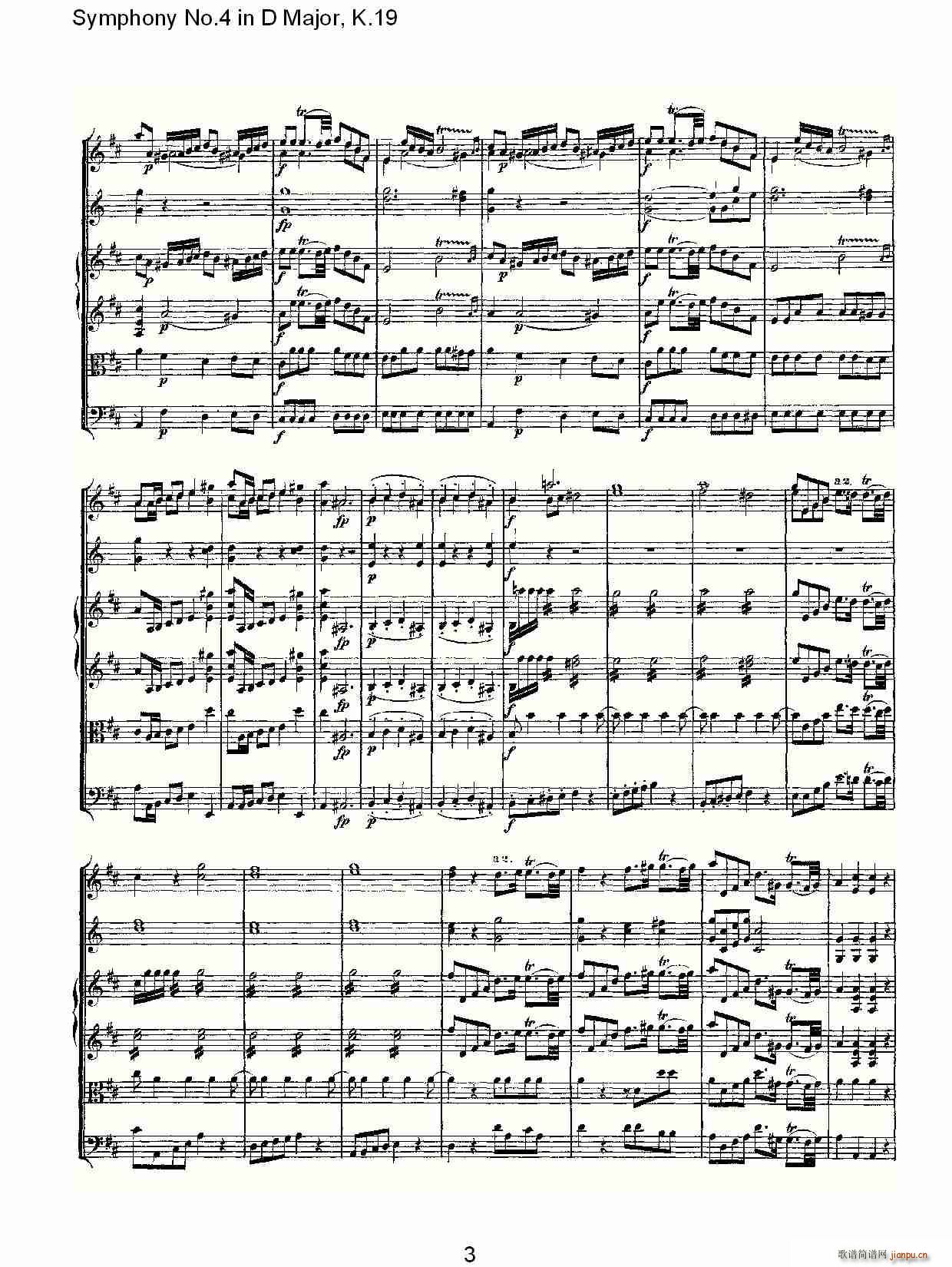 Symphony No.4 in D Major, K.19(ʮ�ּ�����)3